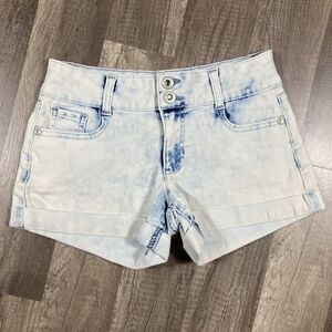 Y2K Jordache Jean Shorts Youth Girls 10 Acid Wash Blue Denim Adjustable Waist